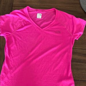 The North Face Bright Pink V-Neck Tee